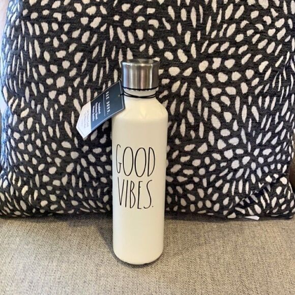 Rae Dunn Good Vibes Stainless Steel Water Bottle - Picture 1 of 4